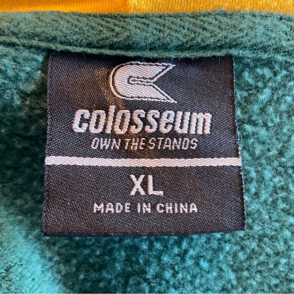 Baylor University VINTAGE Y2K Hooded Zip Sweatshirt Hoodie Green Gold Men’s XL - Picture 7 of 12